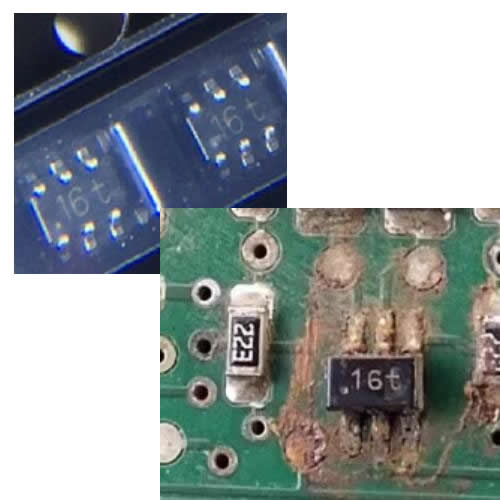 16t Transistor SOT23-6 5pcs/lot