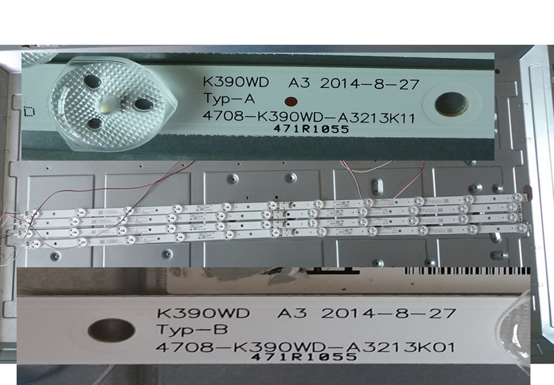 4708-K390WD-A3213K11 4708-K390WD-A3213K01 led strip used and tested 1pair
