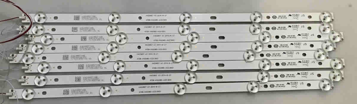 4708-K420WD-A3213K01 PANASONIC TH-43D400C K430WD7 A3 LED STRIP 8PCS/SET USED AND TESTED