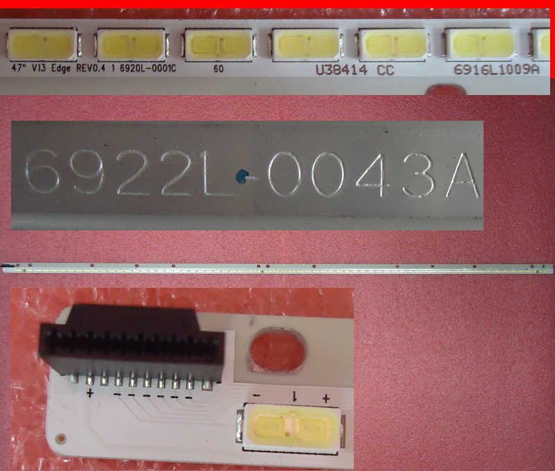 LED47K560J3D led strip 47" v13 Edge REV0.4 1 6920L-001C 6916L1009A 6922L-0043A 66-LEDS 597MM new