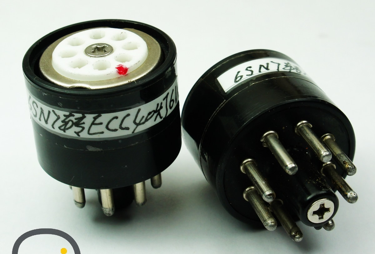 6SN7 to ECC40 tube socket adapter