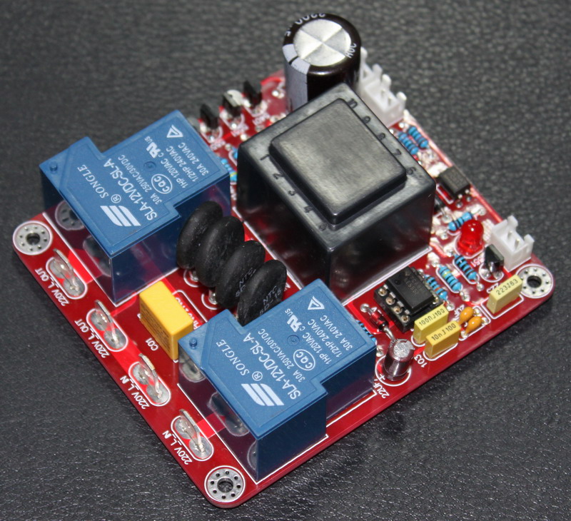 Amplifier power start thermal protection soft start board