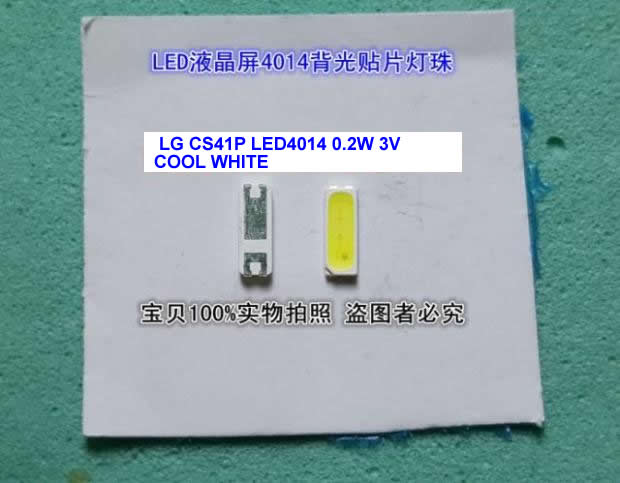 LG CS41P LED4014 0.2W 3V COOL WHITE TV BACKLIGHT LED 50PCS/LOT