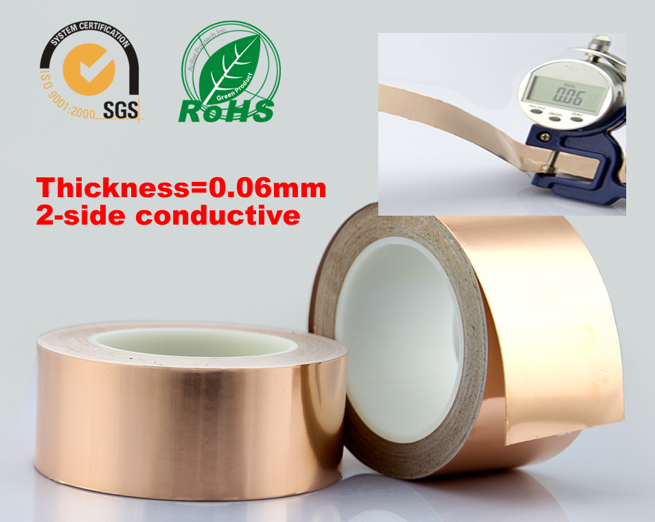 Copper Foil Tape 2-side conductive 12mm*30m 0.06mm