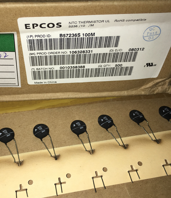 EPCOS thermistor B57236S100M NTC 10R 10D-11 3.5A 5pcs/lot