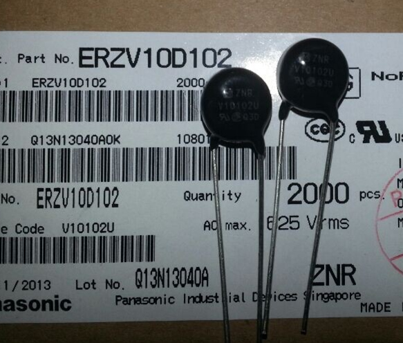 Panasonic ERZV10D102 1000V 10D102 V10102U 10pcs/lot