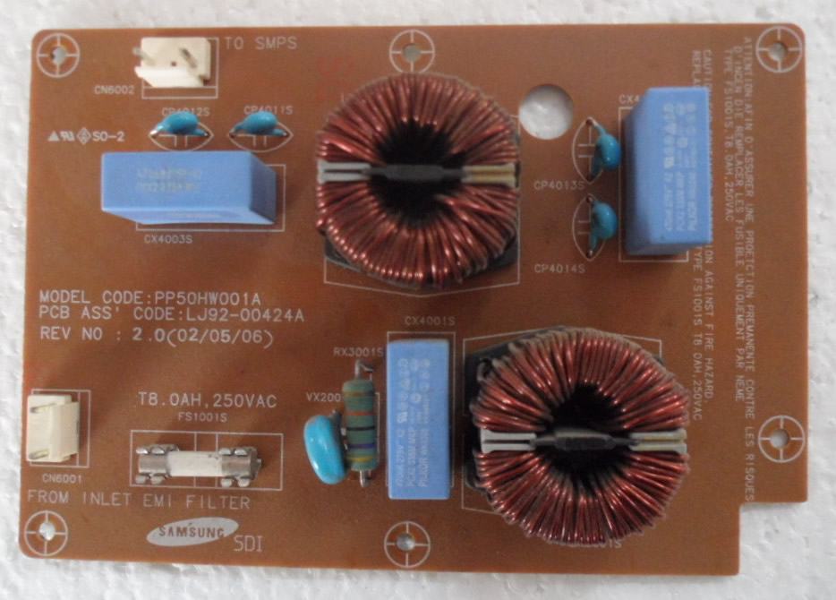 Filter Power Supply LJ92-00424A PP50HW001A Filter Power Supply LJ92-00424A PP50HW001A
