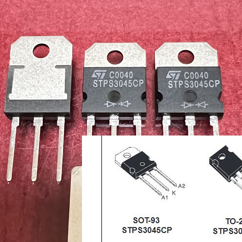STPS3045CP STMicroelectronics POWER SCHOTTKY RECTIFIER SOT-93 STPS3045CP STMicroelectronics POWER SCHOTTKY RECTIFIER SOT-93