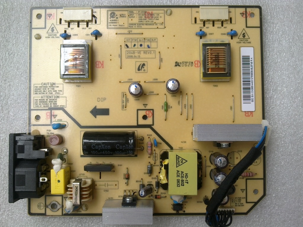 Samsung BN44-00127E IP-43130B Power Board