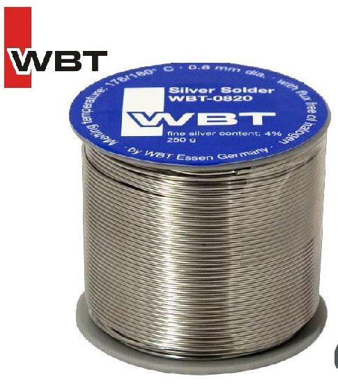 Silver solder WBT-0820 fine silver content:4% 0.8mm 5meters/lot