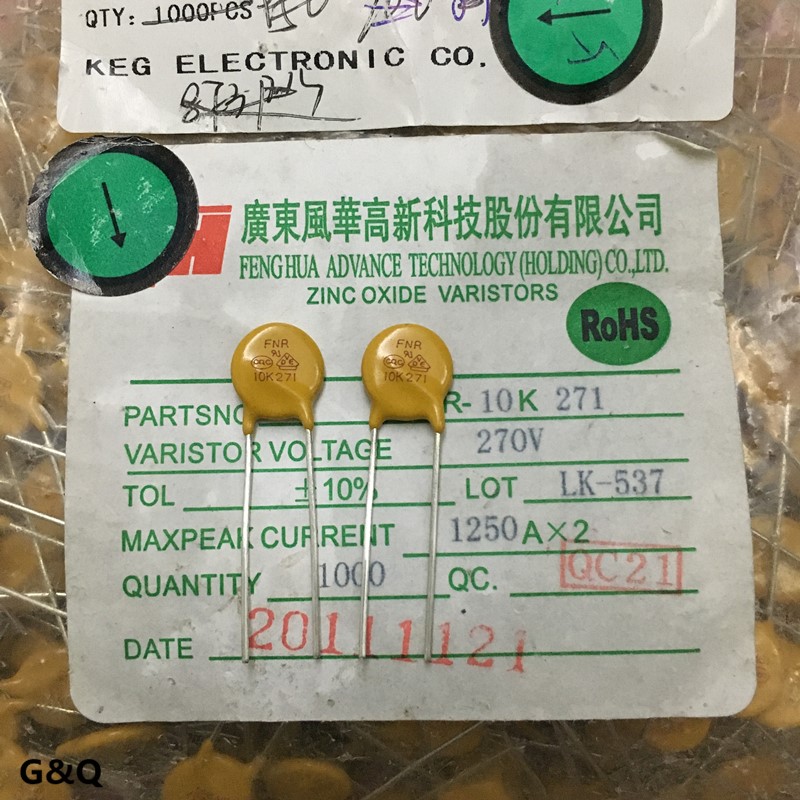 FNR 10K271 10D271K V10271U 270V 10mm 5pcs/lot FNR 10K271 10D271K V10271U 270V 10mm 5pcs/lot