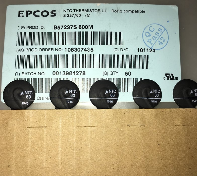 EPCOS B57237S600M NTC 60R 3.1W 15mm 5pcs/lot