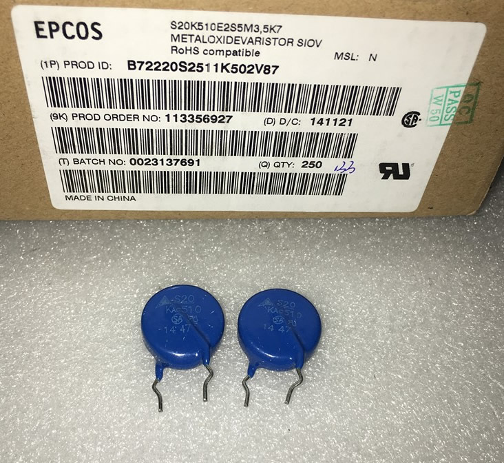 EPCOS B72220S2511K S20K510E2 S20K510 20mm 5pcs/lot