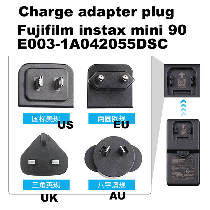 Fujifilm instax mini 90 E003-1A042055DSC Charge adapter plug US version
