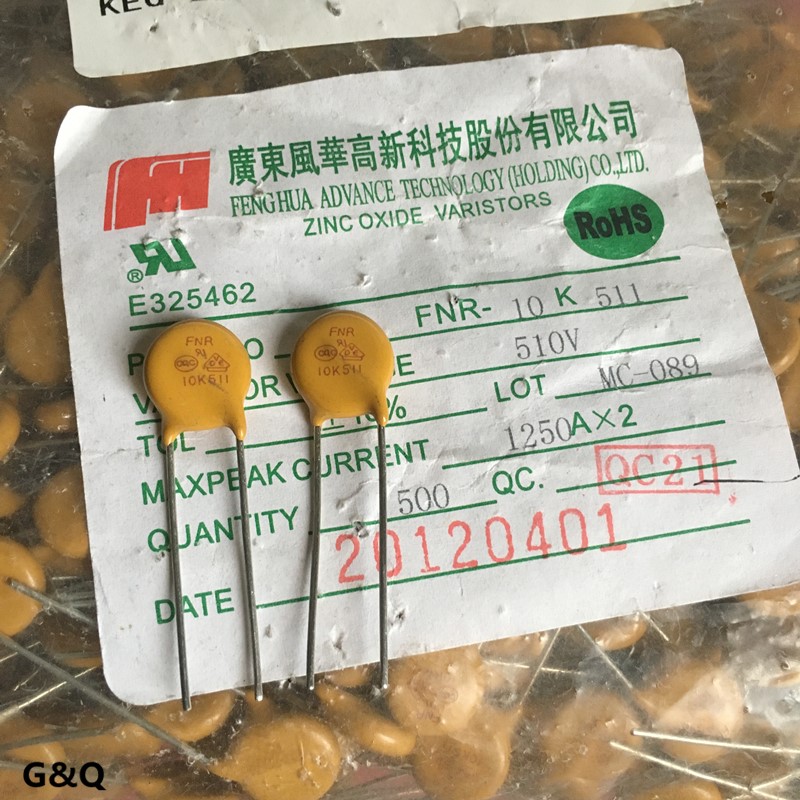 FNR 10K511 10D511K V10511U 510V 10mm 5pcs/lot FNR 10K511 10D511K V10511U 510V 10mm 5pcs/lot