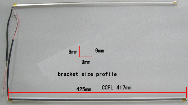 19" widescreen Dual 417mm CCFL harness Bracket wide 9mm 1 Pair