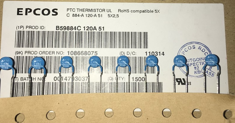 EPCOS B59884C120A PTC C884-A C884 600R 5pcs/lot