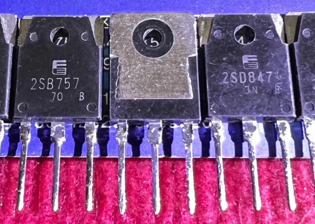 2SB757 2SD847 B757 D847 fuji transistor pair used and tested