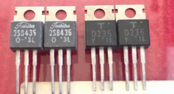 2SD235 2SB435 D235 B435 New Toshiba Pair 5PCS/LOT