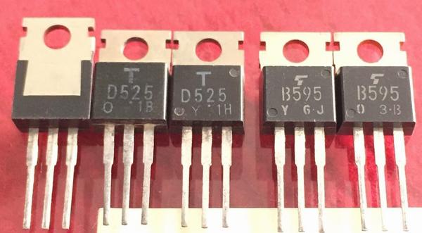 2SD525 2SB595 D525 B595 Toshiba Pair 5PCS/LOT