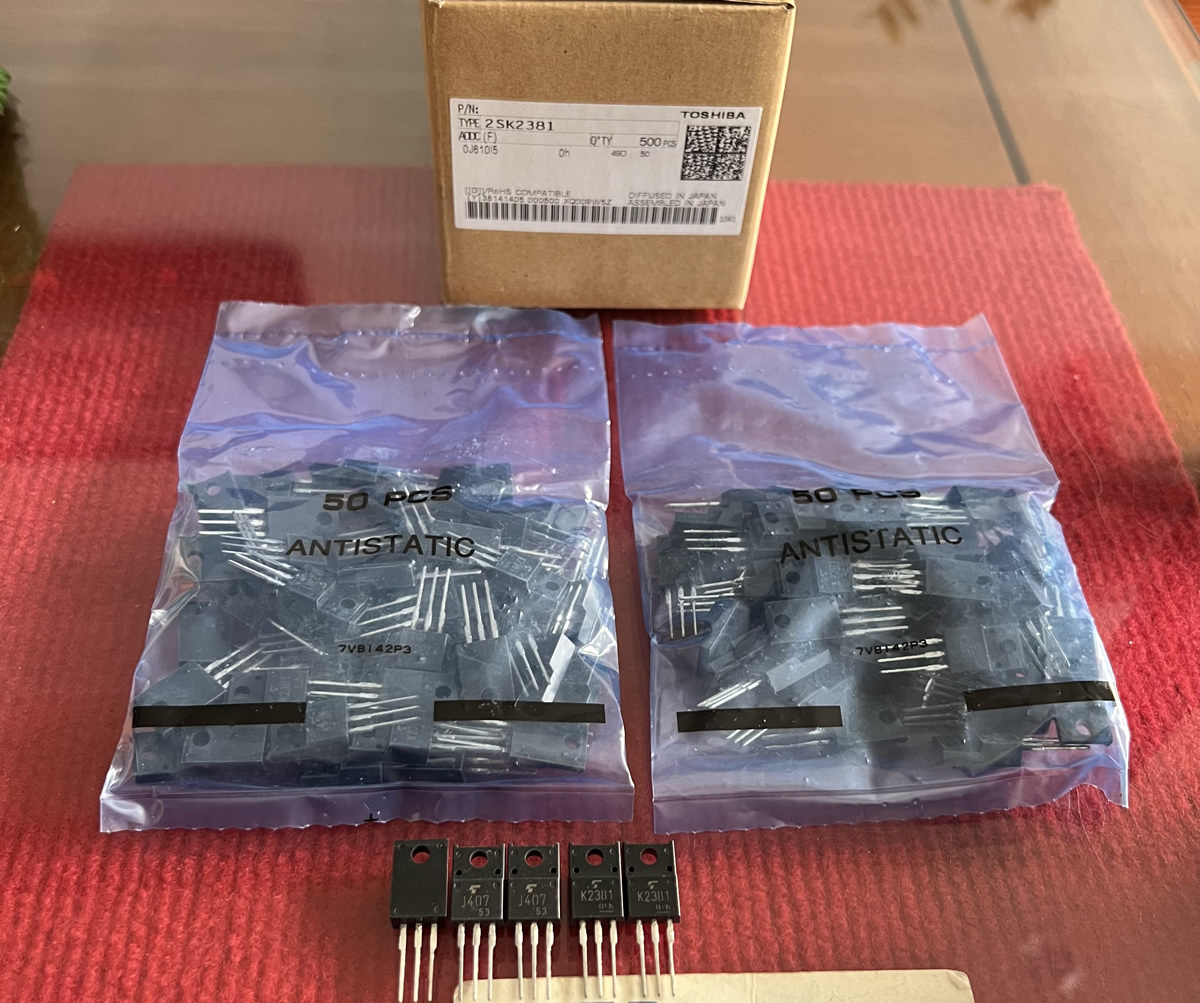 2SK2381 2SJ407 K2381 J407 pair