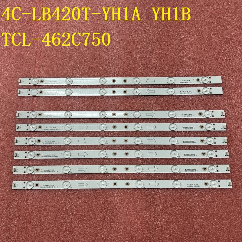 8pcs 4C-LB420T-YH1A YH1B TCL-462C750(B3310)-6EA-L 460mm
