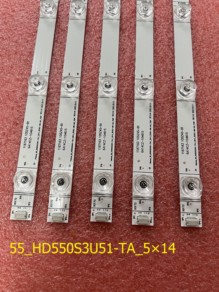 5pcs Hisense H55A6500 55_HD550S3U51-TA_5X14_3030C 1045mm, www.iccfl.com