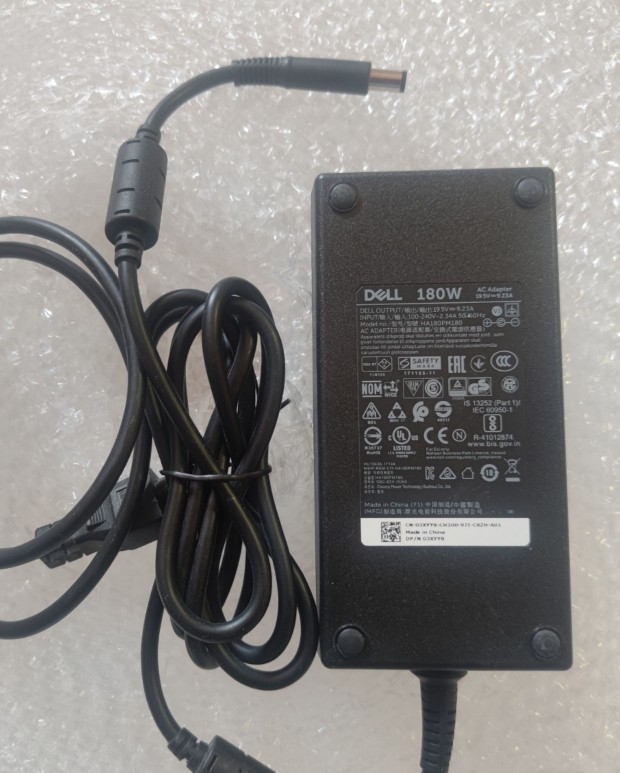 Dell 180W notebook power supply 7.4*5.0 large round port with needle 3XYY8/WW4XY
