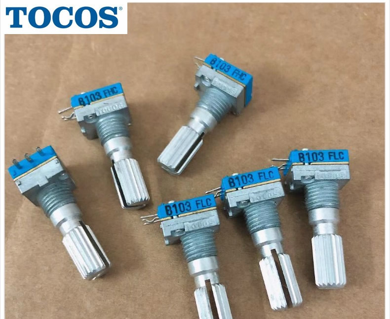 TOCOS 9mm potentiometer 180 degree R097 single link B10K 20 spline single turn potentiometer