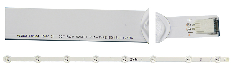 32\" ROW Rev0.1 2 A-TYPE 6916L-1219A led strip new