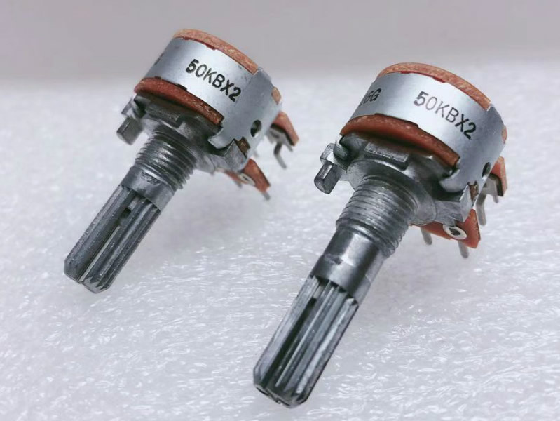 ALPS 16mm B50KX2 50KB volume potentiometer Dualunit 25MM teeth