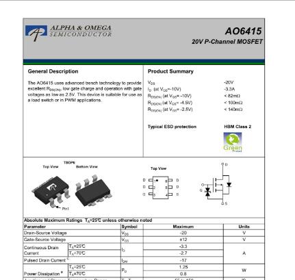 AO6415 10pcs/lot