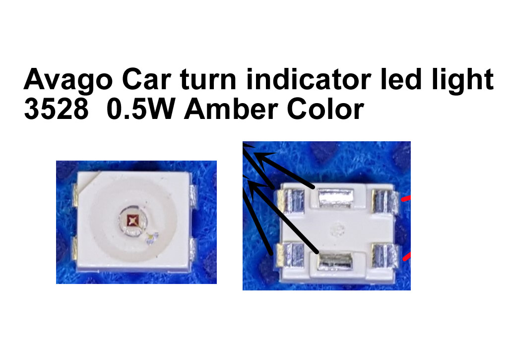 Avago Car turn indicator led light 3528  0.5W Amber Color 10pcs/lot