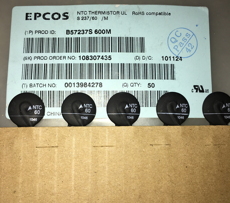 EPCOS B57237S600M NTC 60R 3.1W 15MM 5pcs/lot