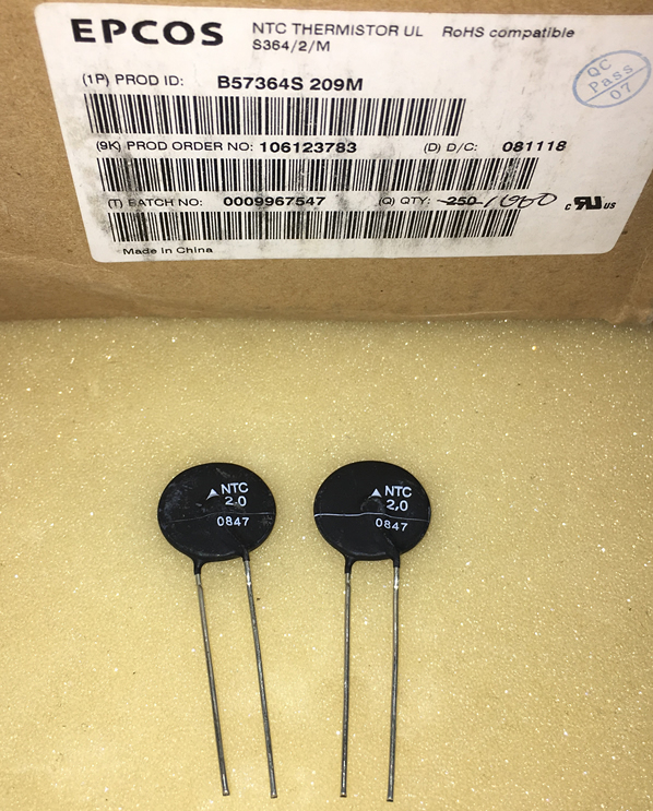 EPCOS thermistor B57364S209M NTC 2.0 2R 12A 5pcs/lot