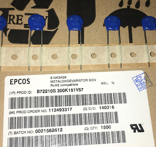 EPCOS varistor B72210S300K151V57 S10K30G5 S10K30 10pcs/lot