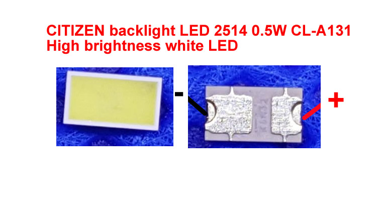 CITIZEN backlight LED 2514 0.5W CL-A131 High brightness white LED 10PCS/LOT