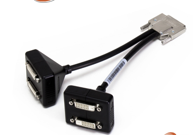 F908M Dell Quadro NVS420 VHDCI to DVI Monitor Adapter Cable new