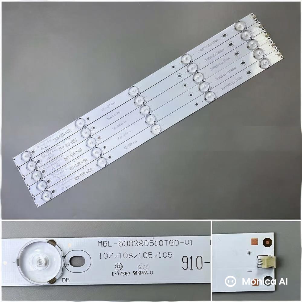 MBL-50038D510TG0-V1 LED tv backlight strip 5pcs 50inch 477mm