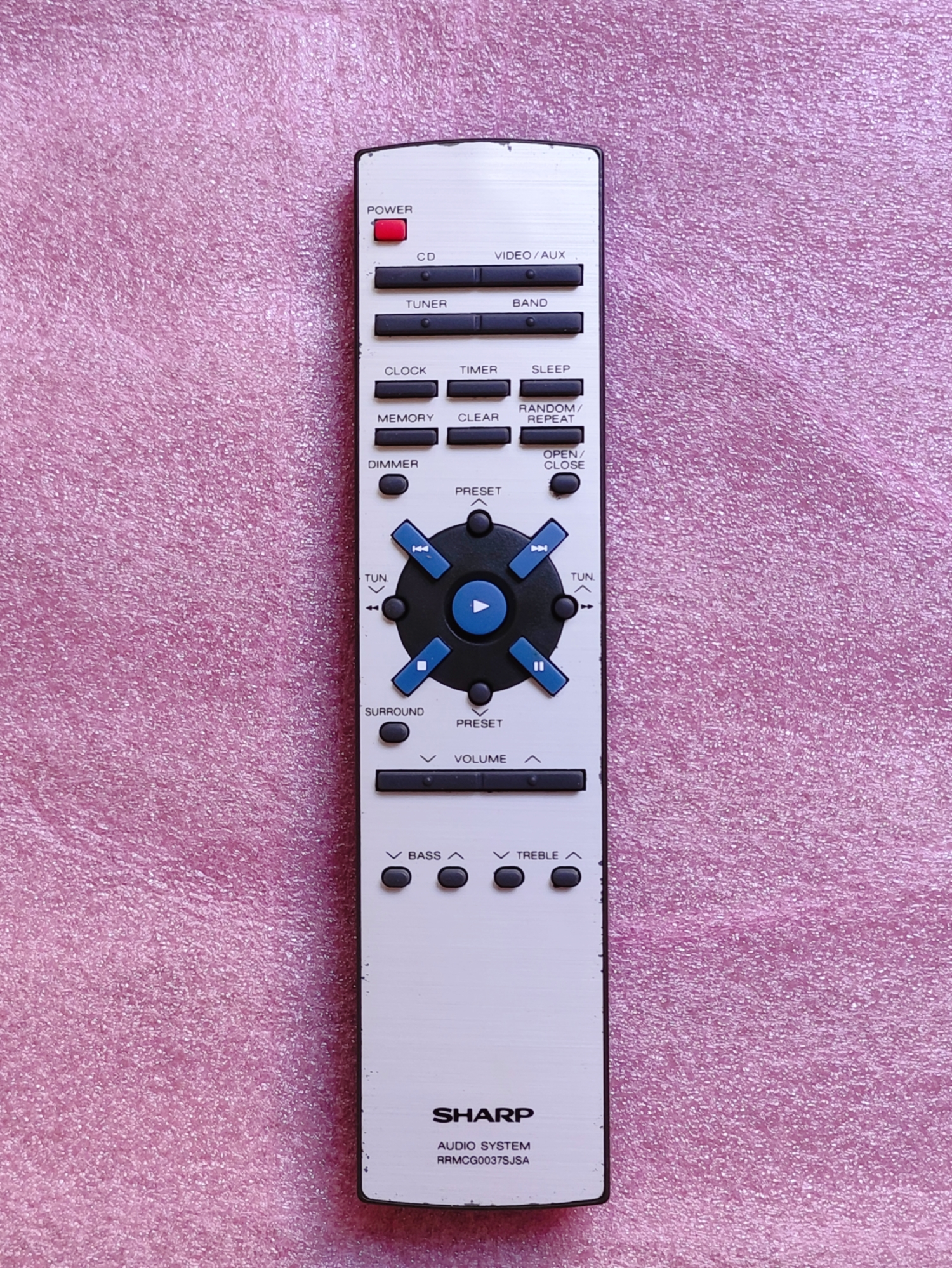 RRMCG0037SJSA Sharp Audio System remote control