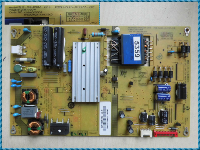 SHL4201A-201E 0094005359 25-dl2733-x2p haier power supply board