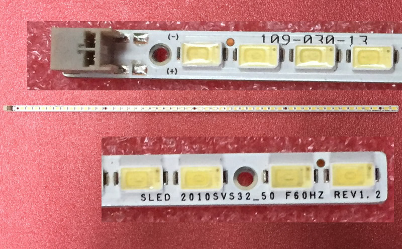 SLED 2010SVS32_50 F60HZ REV1.2  50LEDS 362mm BACKLIGHT STRIP  2PCS  USED AND TESTED