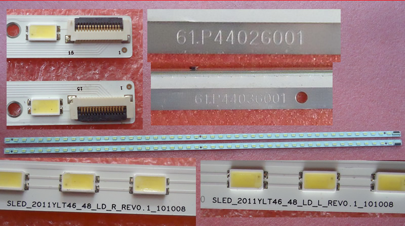 LED BACKLIGHT BAR 61.P4402G001 61.P4403G001 SLED_2011YLT46_48_LD_R_REV0.1_101008 SLED_2011YLT46_48_LD_L_REV0.1_101008