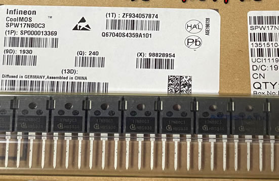 17N80C3 SPW17N80C3 TO-247 800V 17A 5PCS/LOT