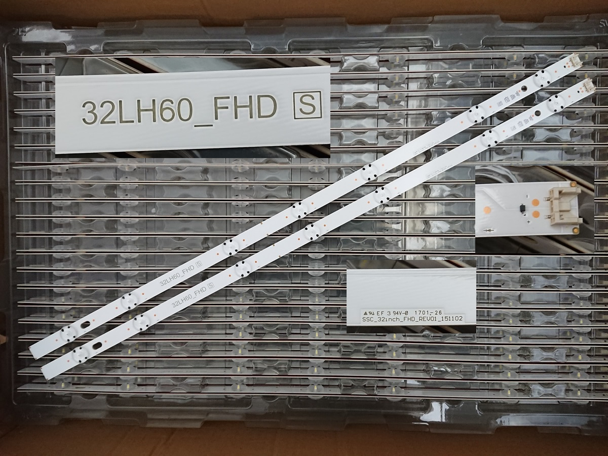 32LH60_FHD SSC_32inch_FHD 7LEDS  615mm  LED STRIP NEW 3PCS/LOT