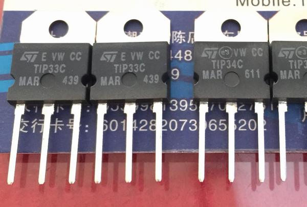 TIP34C TIP33C New TO-218 Pair 5PCS/LOT