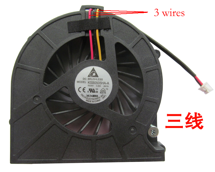 TOSHIBA L630-06S 08R C600 C600D C640 C645 C655 C650 3-WIRES  CPU FAN