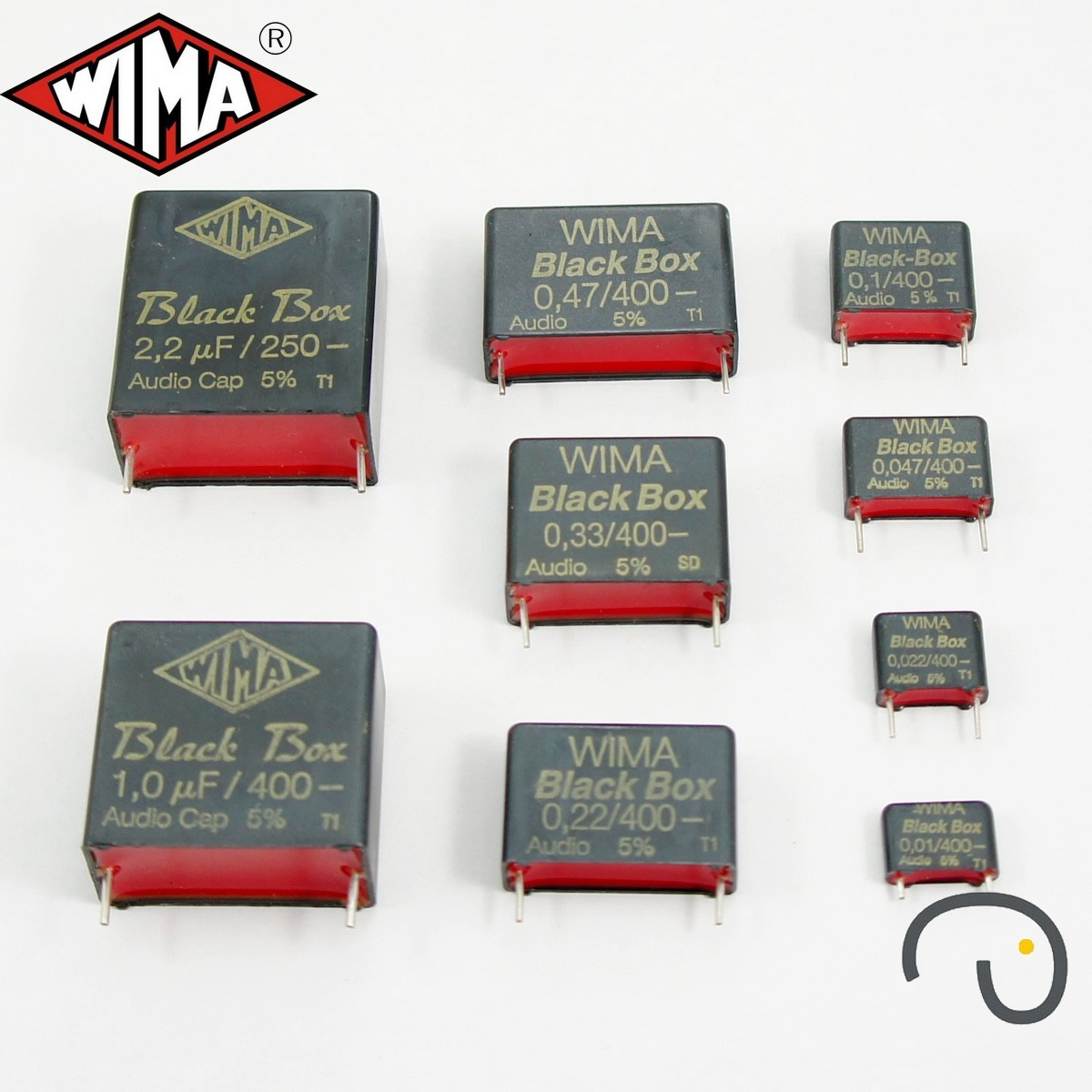 WIMA BLACK BOX 0.022uf 400V  Audio Cap 13mm×5mm×11mm spacing: 10mm