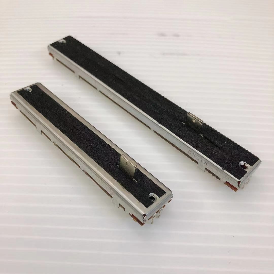 DELTA 128MM-88MM Sliding Potentiometer B10K Single and Dual Channel Pusher Dimming Table Pusher Square Handle