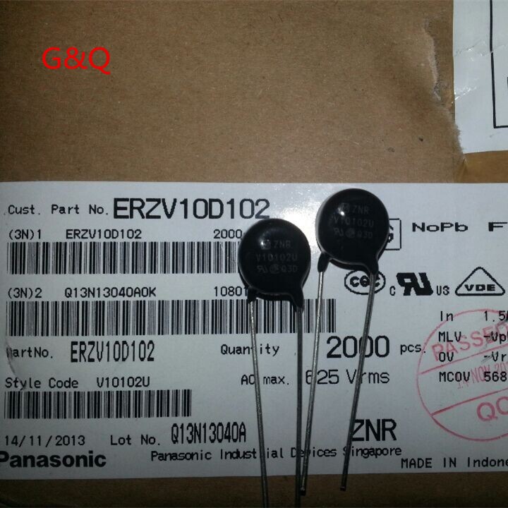 Panasonic ERZV10D102 10D102K V10102U 1000V 5pcs/lot